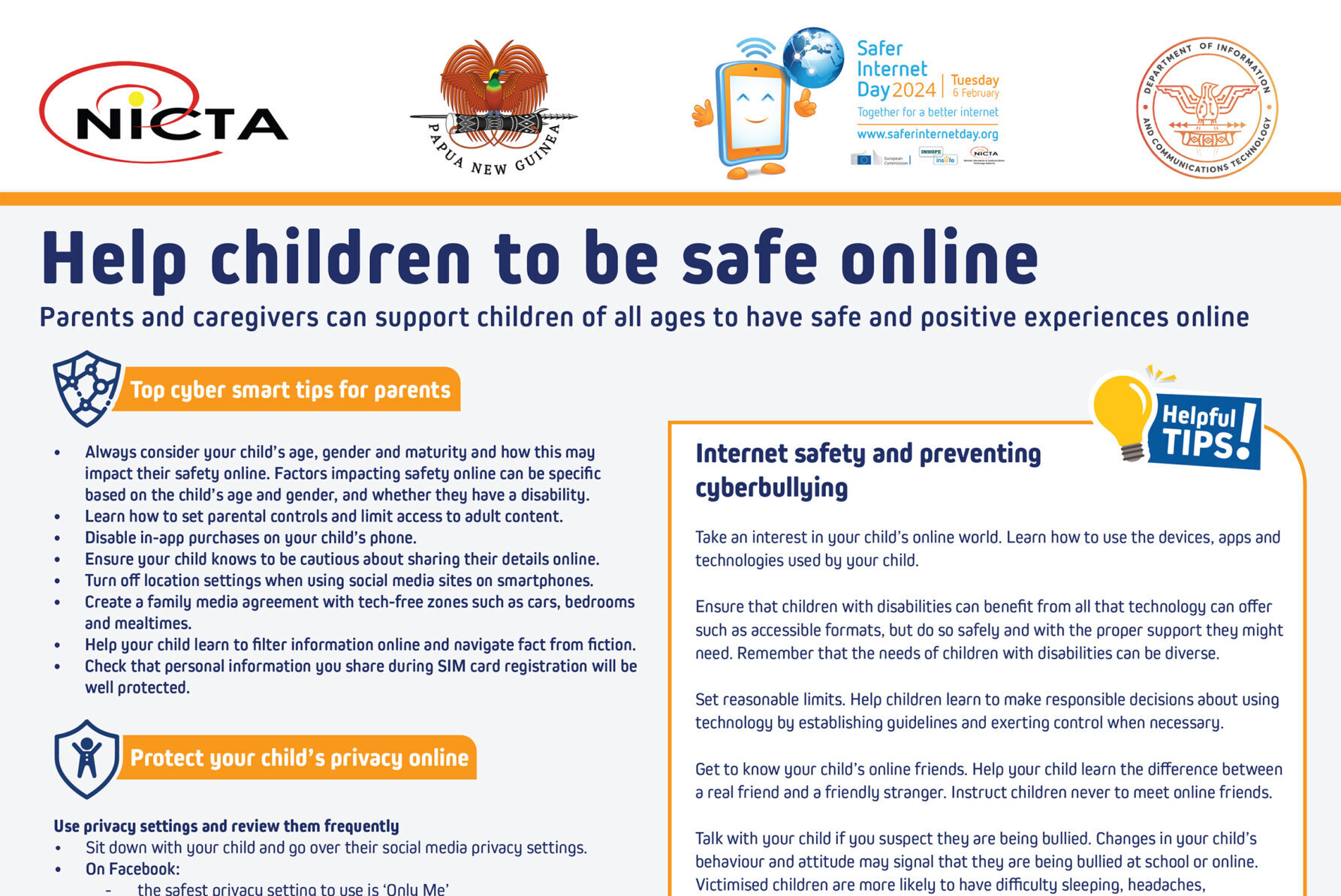 Help Children to be Safe Online