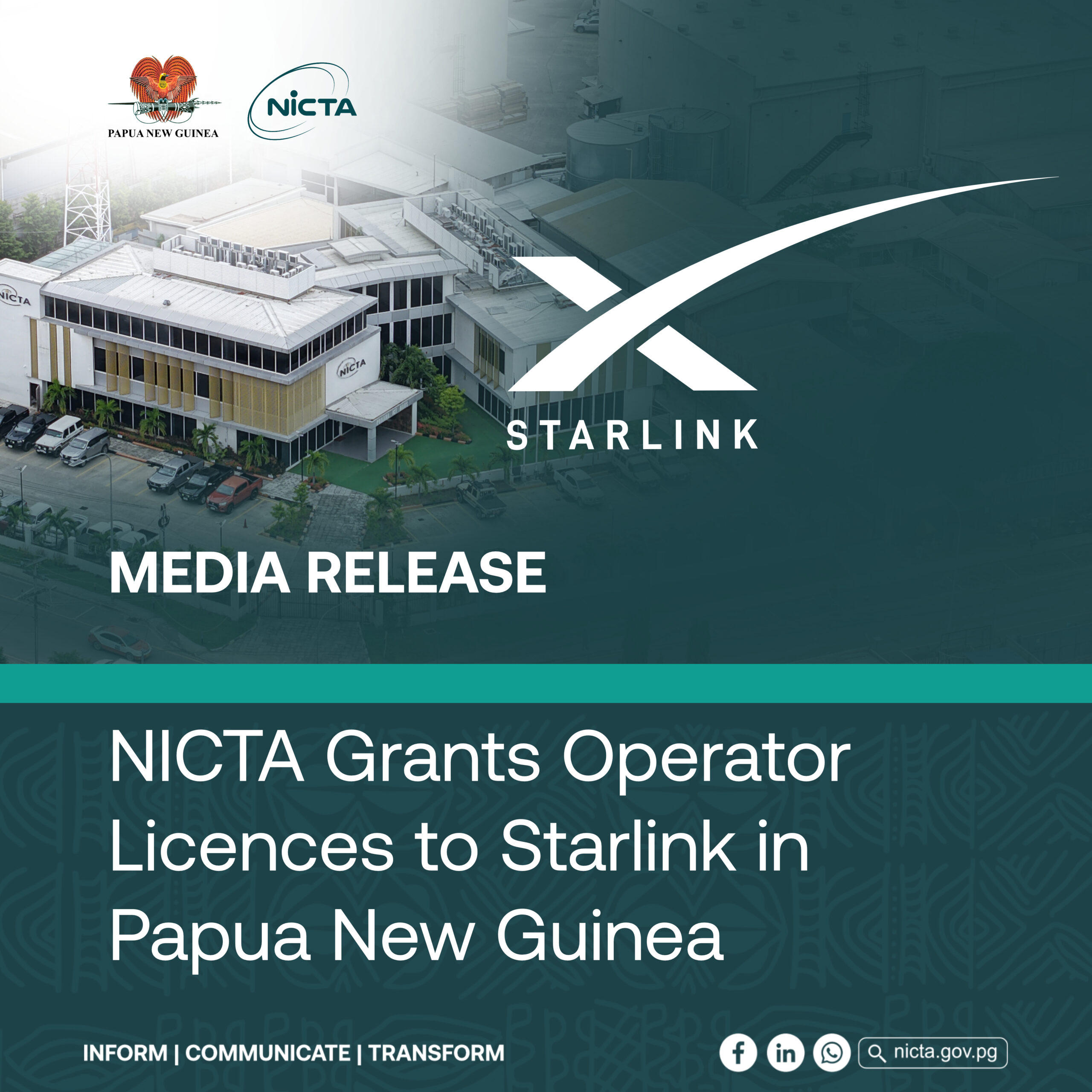 NICTA Grants Operator Licences to Starlink in Papua New Guinea